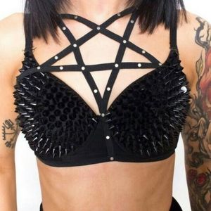 Pentagram studded harness